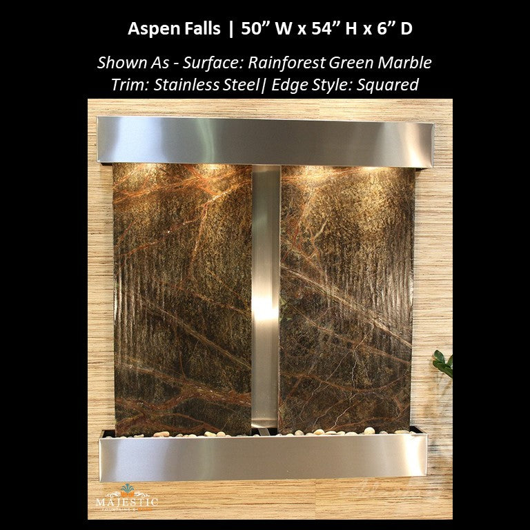 Adagio Aspen Falls 54"H x 50"W - Indoor Wall Fountain - Majestic Fountains