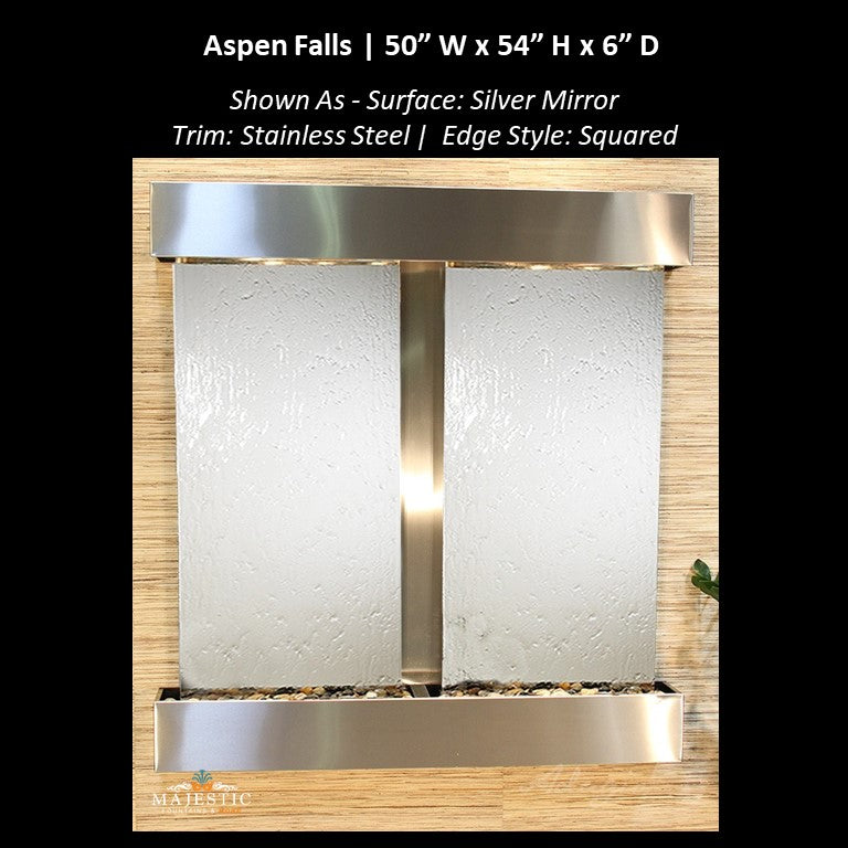 Adagio Aspen Falls 54"H x 50"W - Indoor Wall Fountain - Majestic Fountains