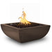 TOP Fires Avalon Square Fire Bowl in GFRC Concrete by The Outdoor Plus - Majestic Fountains