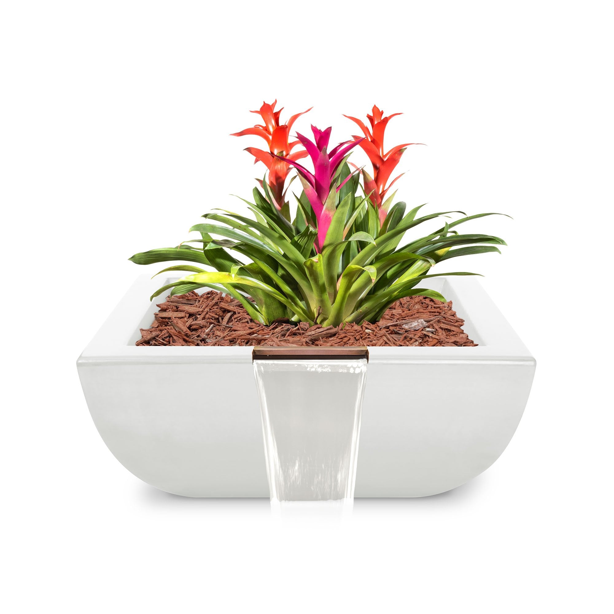 TOP Fires Avalon Planter & Water Bowl in GFRC Concrete by The Outdoor Plus - Majestic Fountains