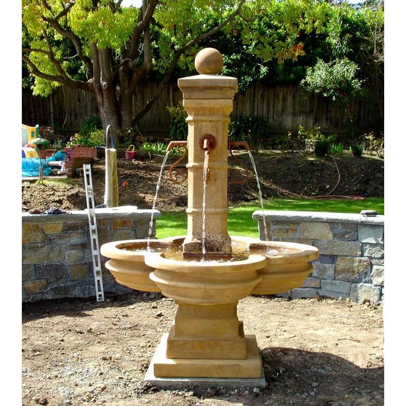 Giannini Garden Avignon Concrete Grand Outdoor Courtyard Fountain - 1583 & 1584 - Majestic Fountains