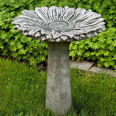 Sunflower Birdbath  in Cast Stone by Campania International B-154 - Majestic Fountains