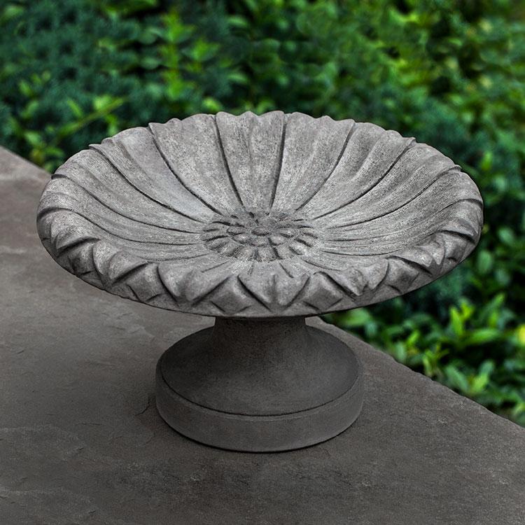 Lotus Birdbath Small in Cast Stone by Campania International B-184 - Majestic Fountains