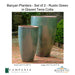 Banyan Planters - Set of 2 in Glazed Terra Cotta By Campania - Rustic Green - Majestic Fountains and More