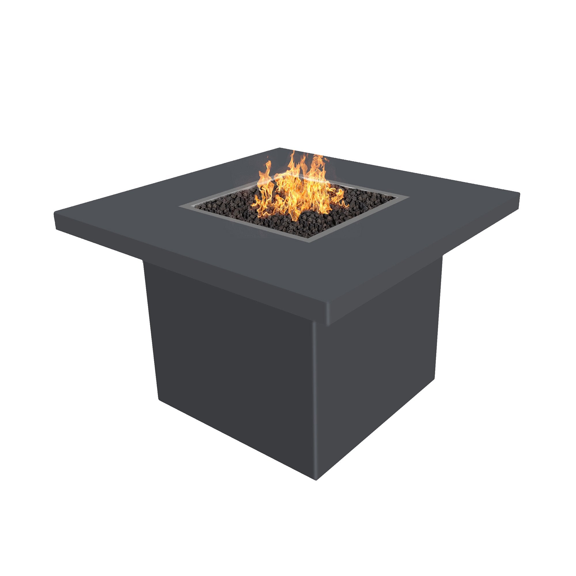 TOP Fires Bella Square Fire Pit in Powder Coated Steel by The Outdoor Plus - Majestic Fountains