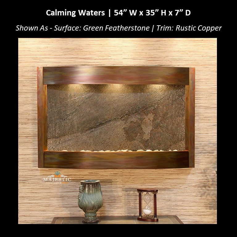 Adagio Calming Waters 35"H x 54"W  - Indoor Wall Fountain - Majestic Fountains