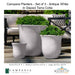 Campana Planters - Set of 3 Antique White in Glazed Terra Cotta By Campania - Majestic fountains and More