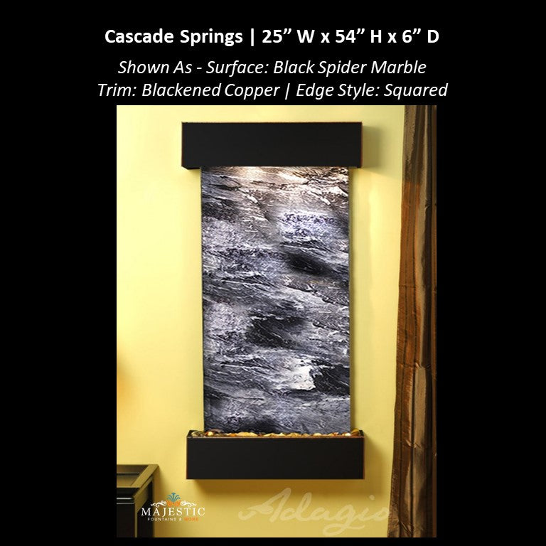 Adagio Cascade Springs 54"H x 25"W - Indoor Wall Fountain - Majestic Fountains