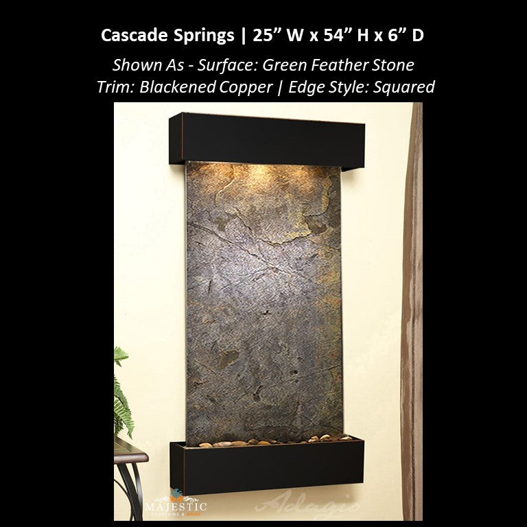 Adagio Cascade Springs 54"H x 25"W - Indoor Wall Fountain - Majestic Fountains