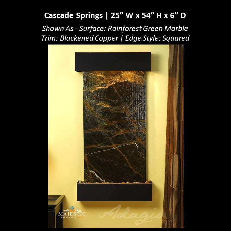 Adagio Cascade Springs 54"H x 25"W - Indoor Wall Fountain - Majestic Fountains