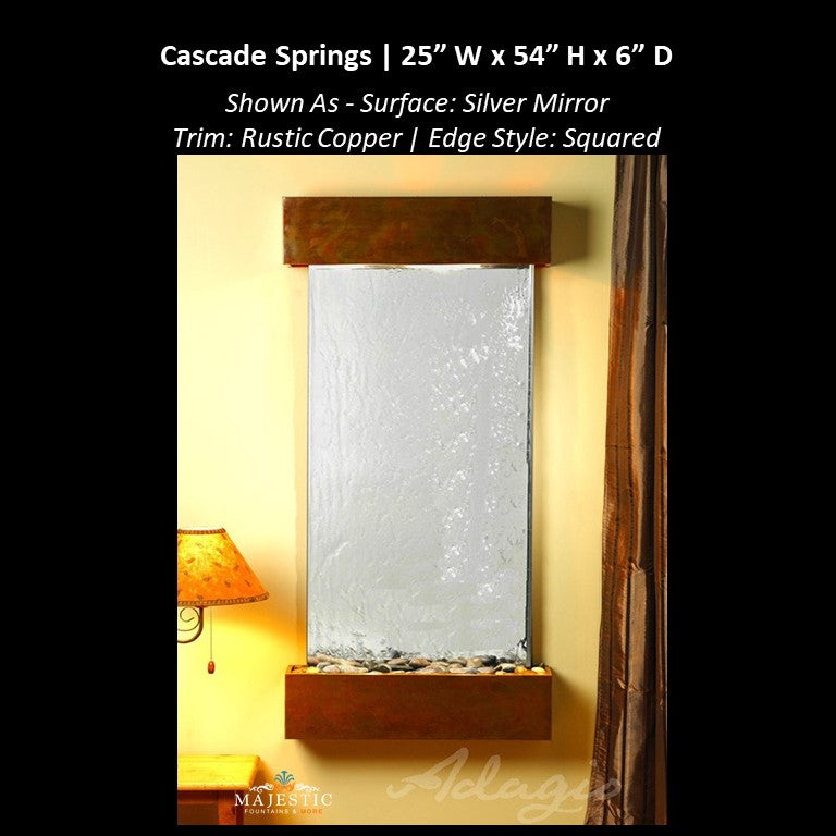 Adagio Cascade Springs 54"H x 25"W - Indoor Wall Fountain - Majestic Fountains