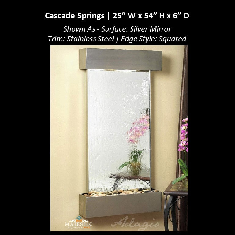 Adagio Cascade Springs 54"H x 25"W - Indoor Wall Fountain - Majestic Fountains