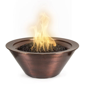 TOP Fires Cazo Round Fire Bowl in Hammered Copper by The Outdoor Plus - Majestic Fountains