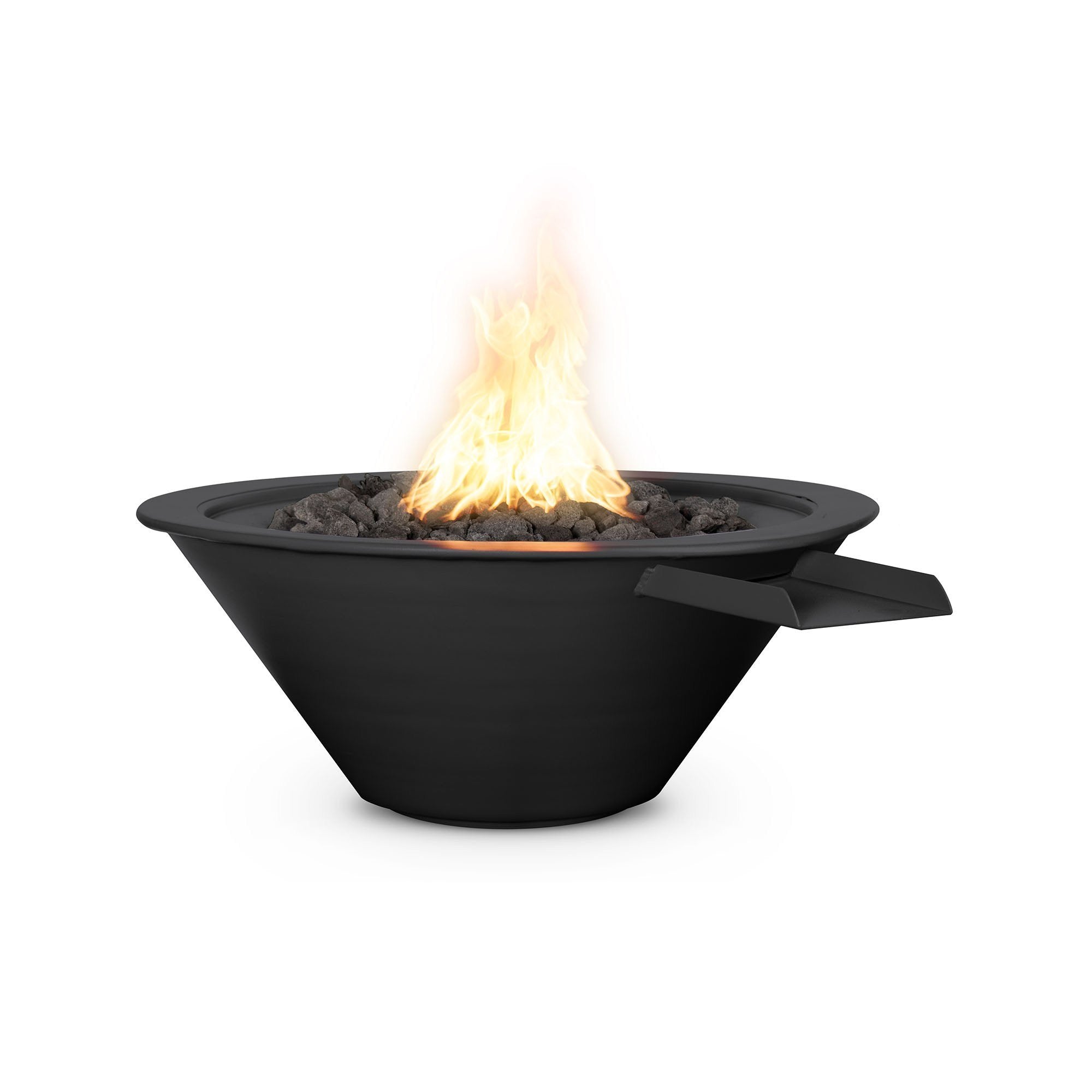 TOP Fires Cazo Fire & Water Bowl in Powder Coated Steel  by The Outdoor Plus - Majestic Fountains