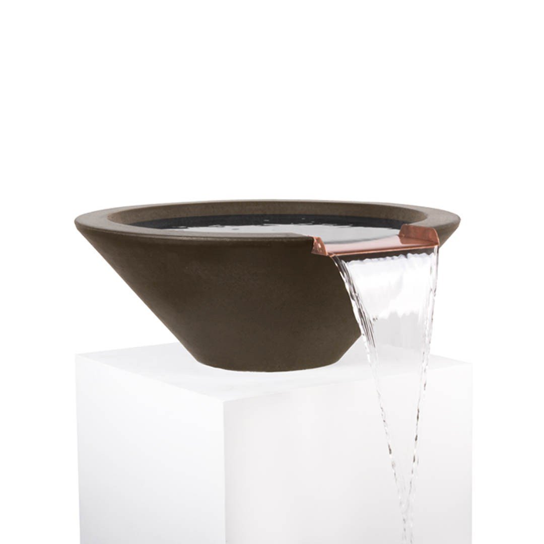 TOP Fires Cazo Water Bowl in GFRC Concrete by The Outdoor Plus - Majestic Fountains