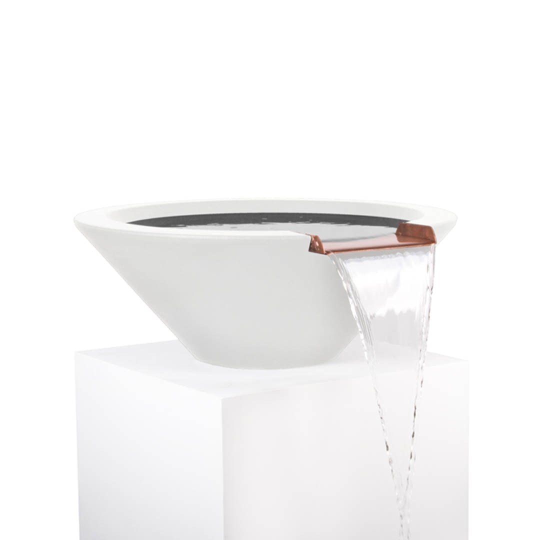 TOP Fires Cazo Water Bowl in GFRC Concrete by The Outdoor Plus - Majestic Fountains