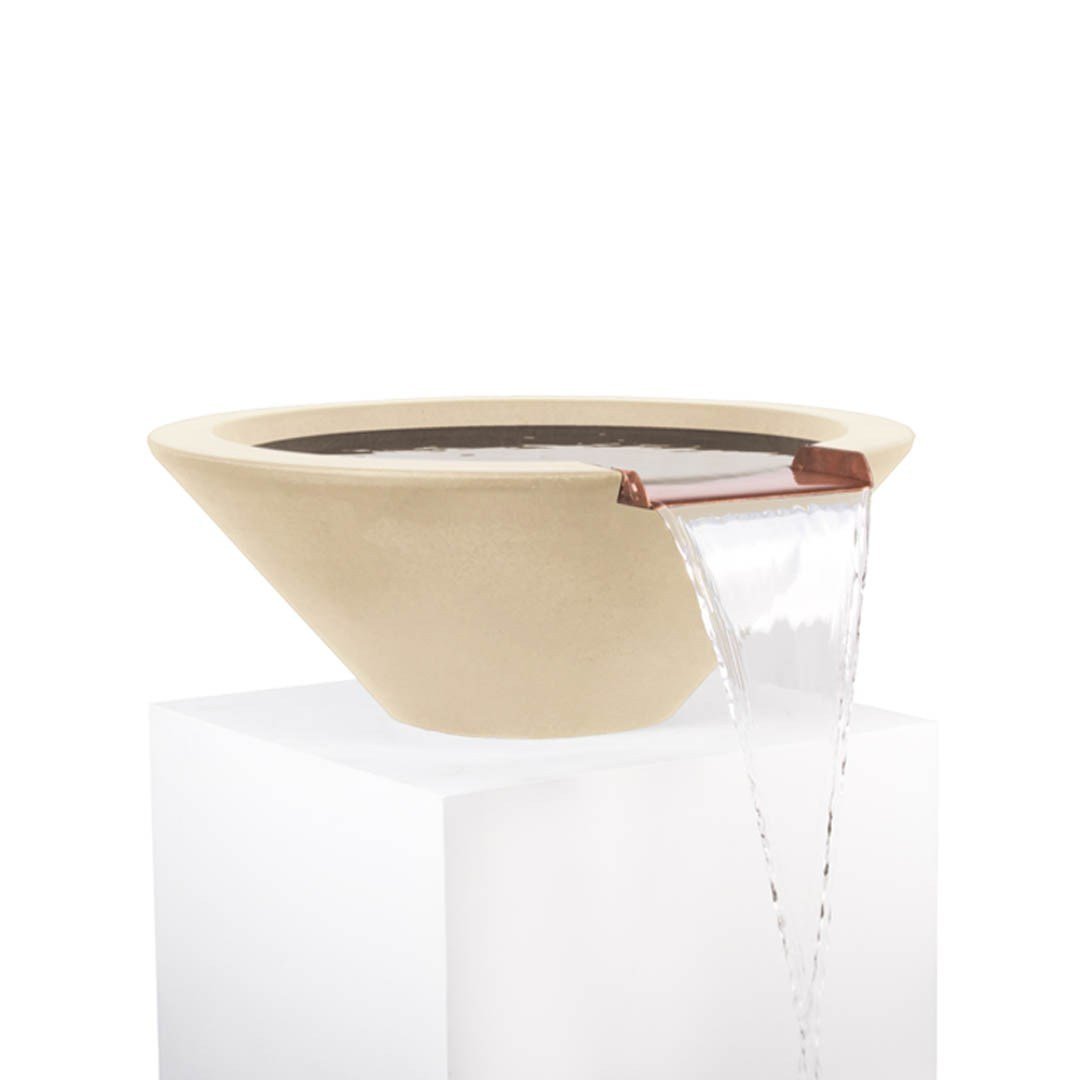 TOP Fires Cazo Water Bowl in GFRC Concrete by The Outdoor Plus - Majestic Fountains