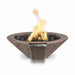 TOP Fires Cazo Wood Grain Fire & Water Bowl in Concrete by The Outdoor Plus - Majestic Fountains