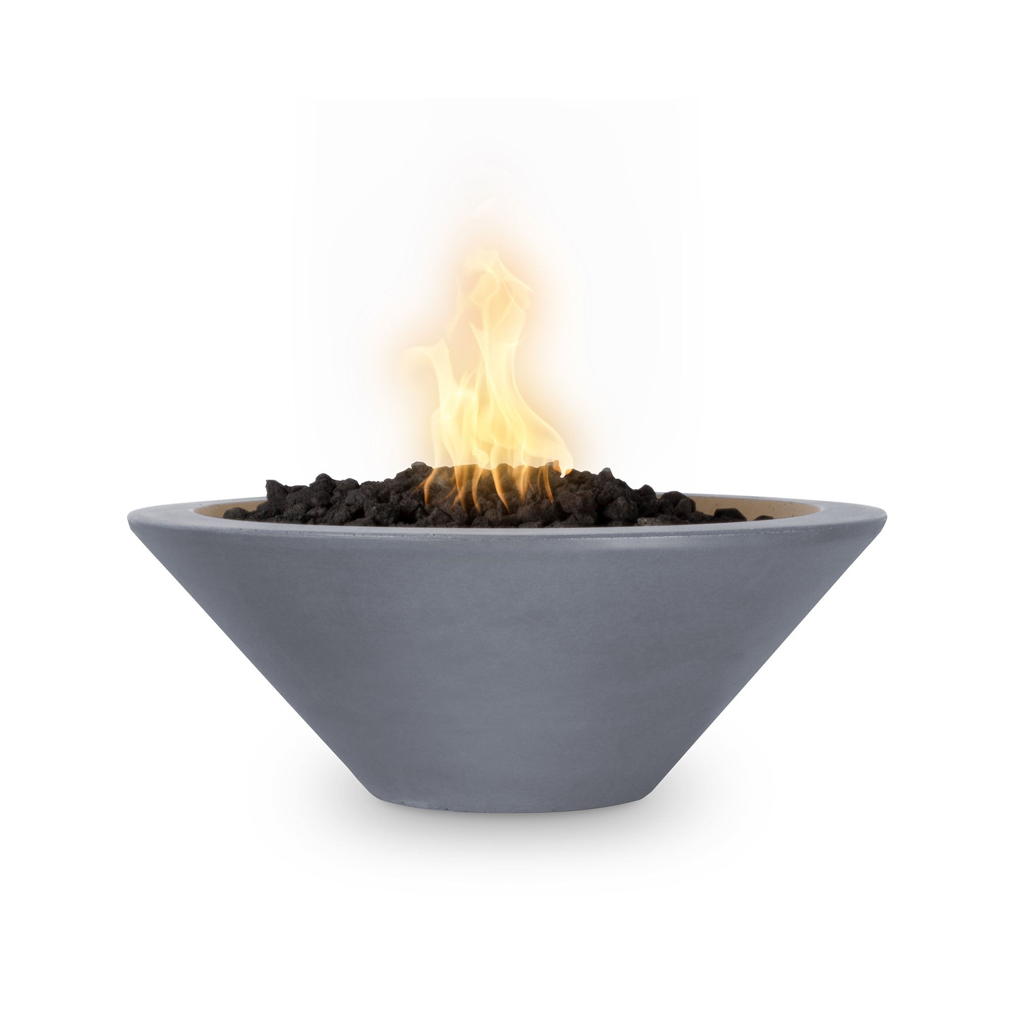 TOP Fires Cazo Round Fire Bowl in GFRC Concrete by The Outdoor Plus - Majestic Fountains