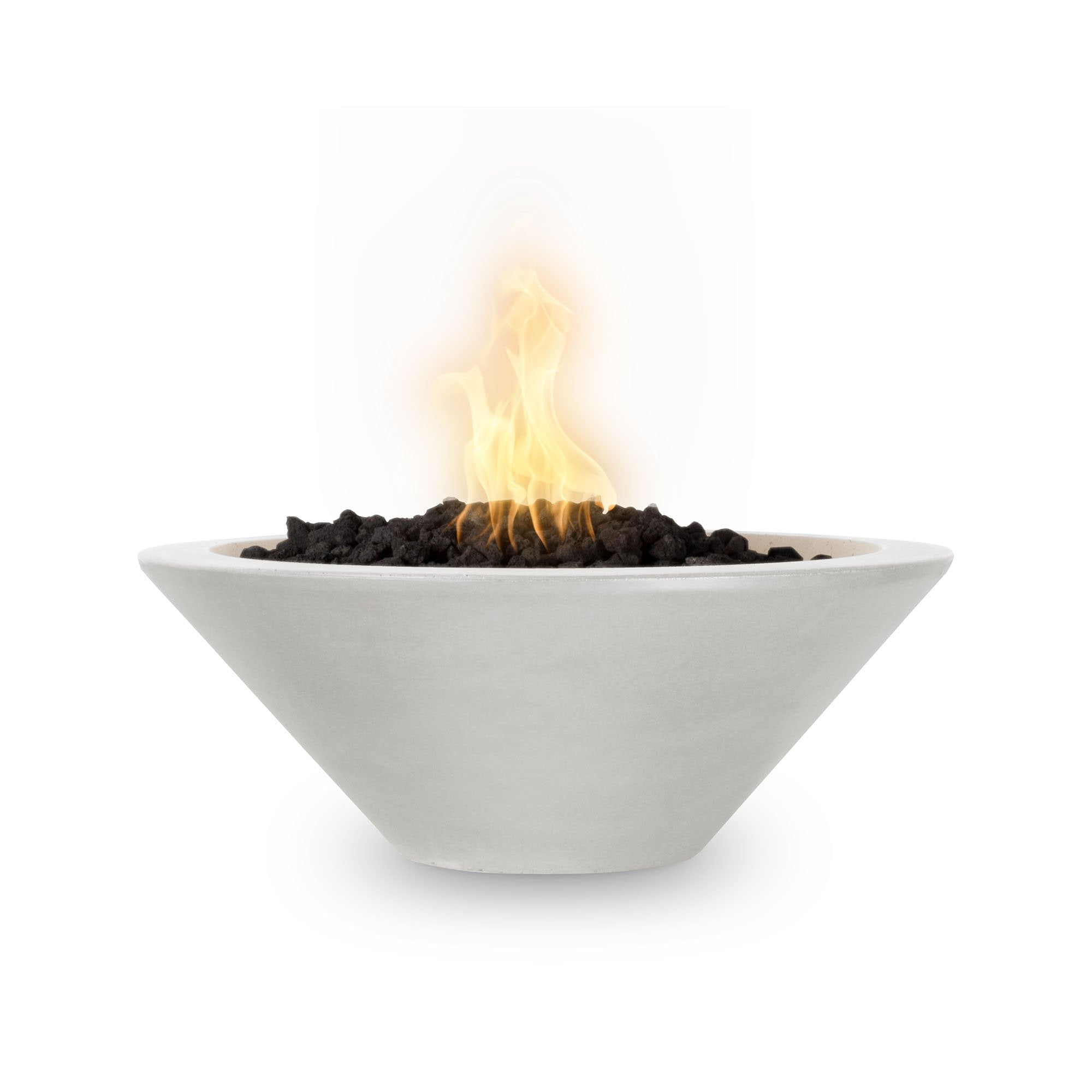 TOP Fires Cazo Round Fire Bowl in GFRC Concrete by The Outdoor Plus - Majestic Fountains