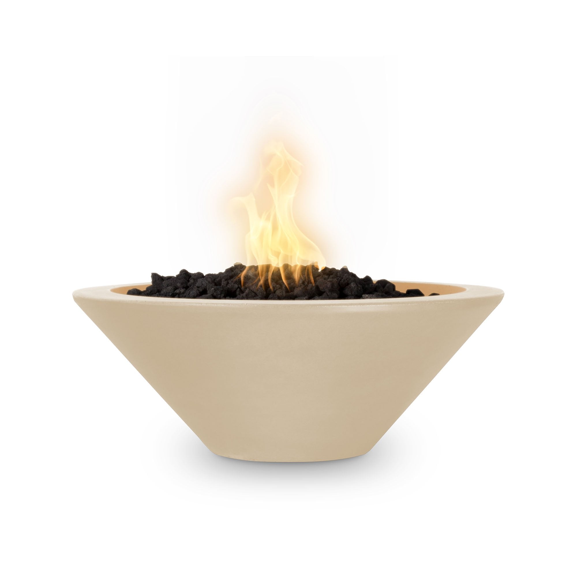 TOP Fires Cazo Round Fire Bowl in GFRC Concrete by The Outdoor Plus - Majestic Fountains