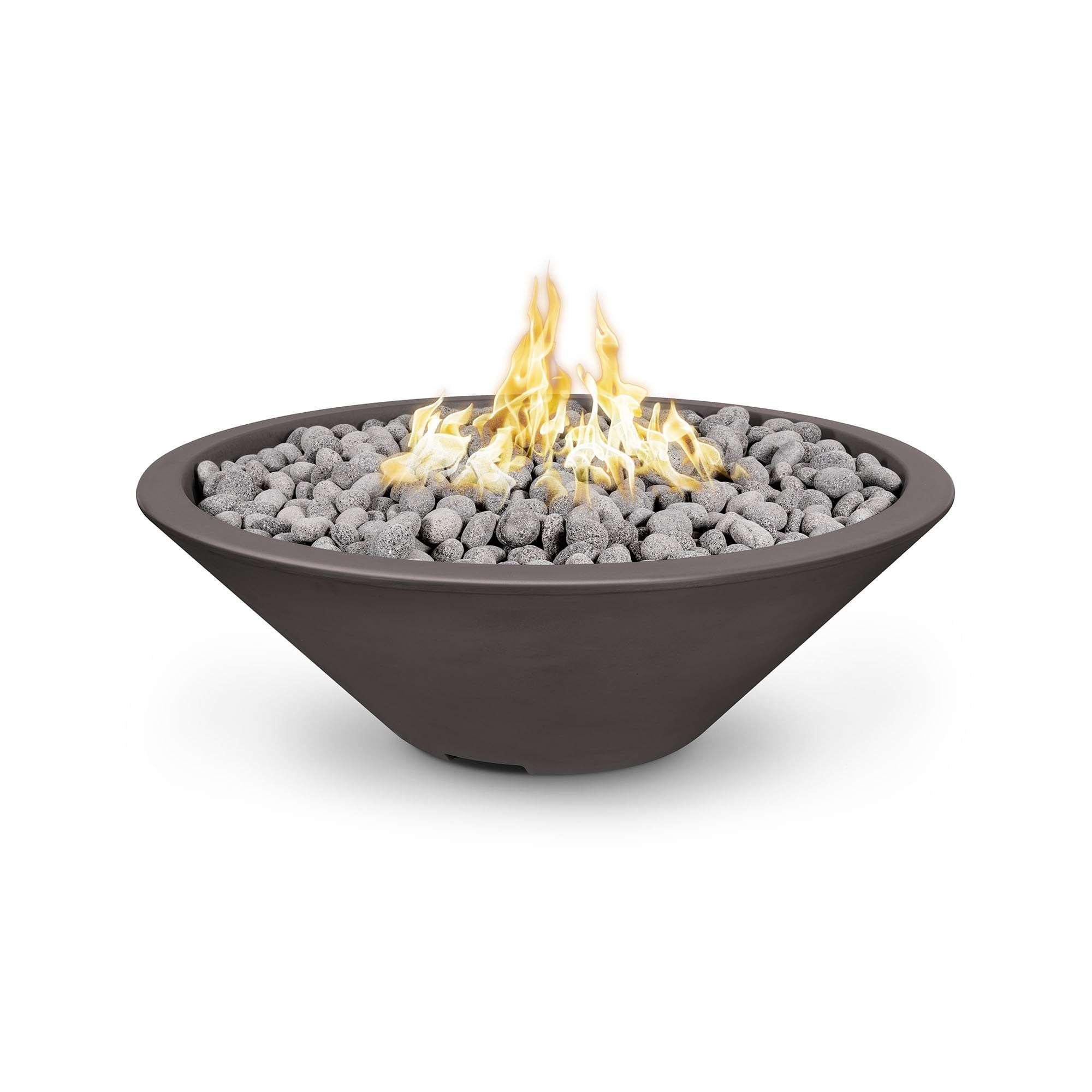 TOP Fires Cazo Fire Pit - No Ledge - in GFRC concrete by The Outdoor Plus - Majestic Fountains