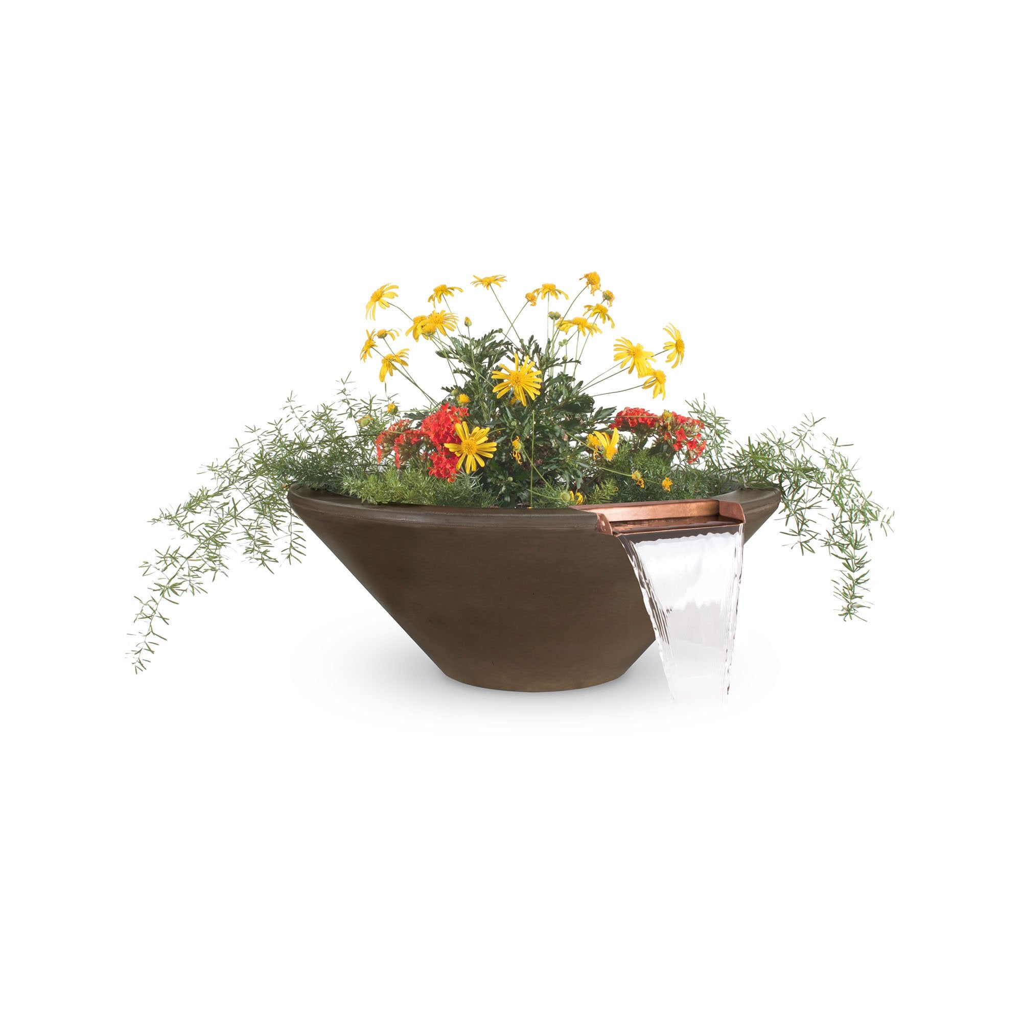 TOP Fires Cazo Planter & Water Bowl in GFRC Concrete by The Outdoor Plus - Majestic Fountains