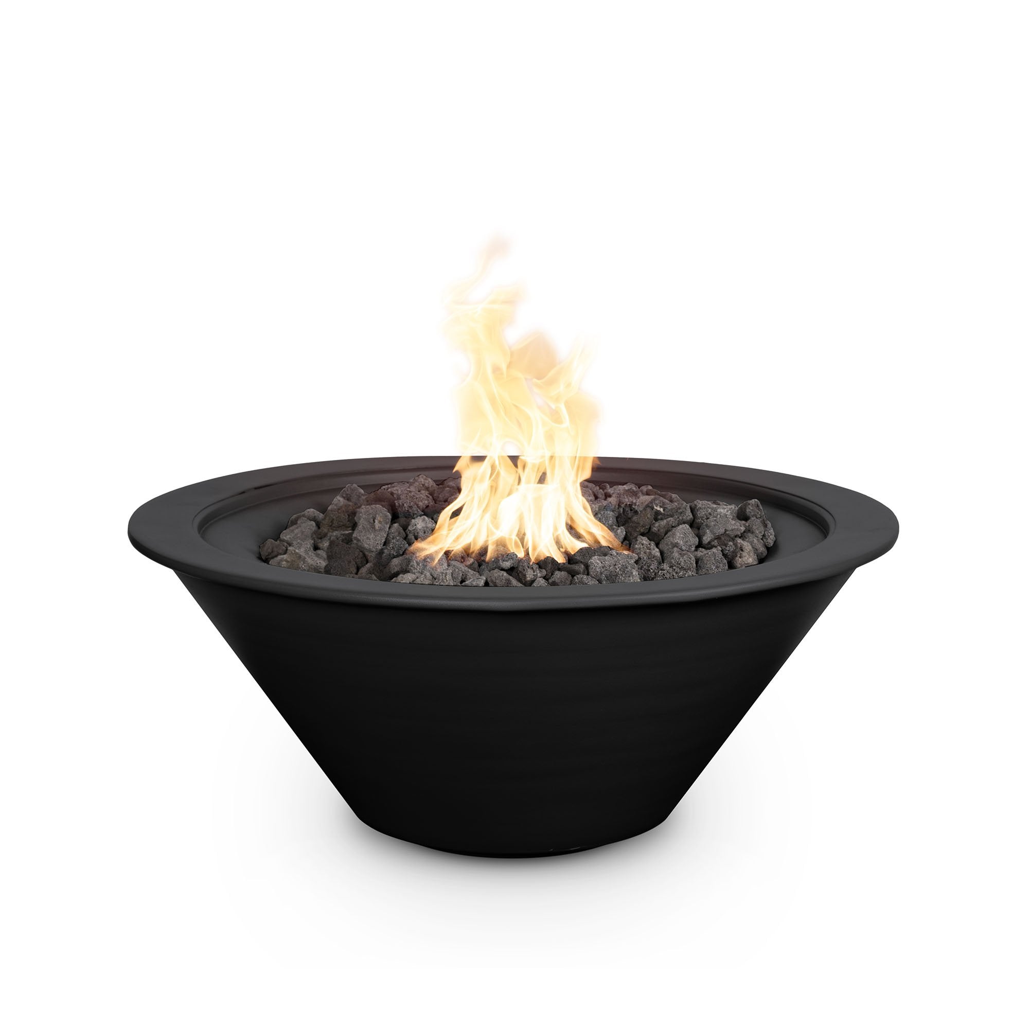 TOP Fires Cazo Round Fire Bowl in Powder Coated Steel by The Outdoor Plus - Majestic Fountains