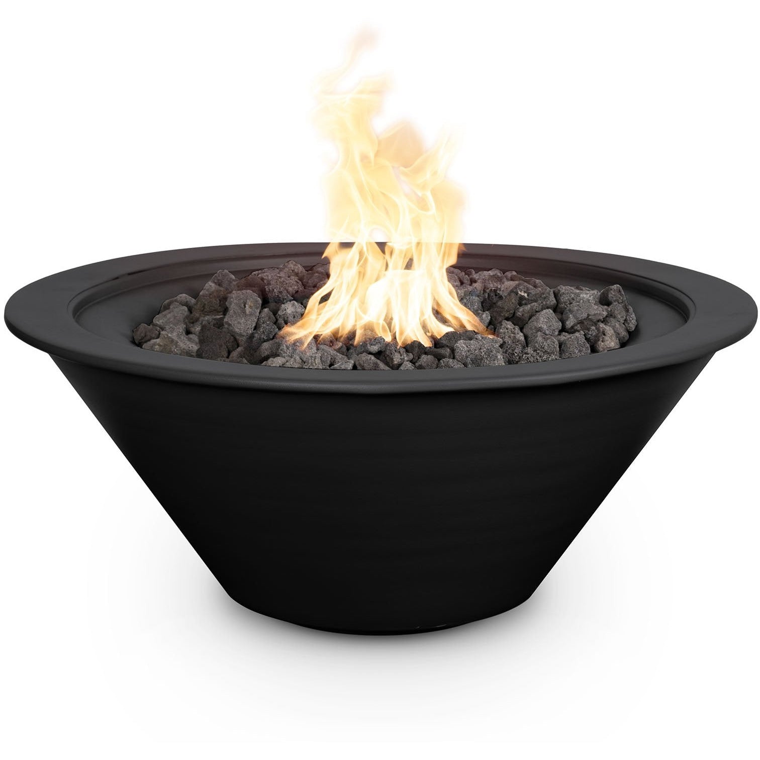 TOP Fires Cazo Round Fire Bowl in Powder Coated Steel by The Outdoor Plus - Majestic Fountains