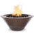 Cazo 30D x 12H Round Fire Bowl in Powder Coated Metal in Copper Vein - Majestic Fountains and More