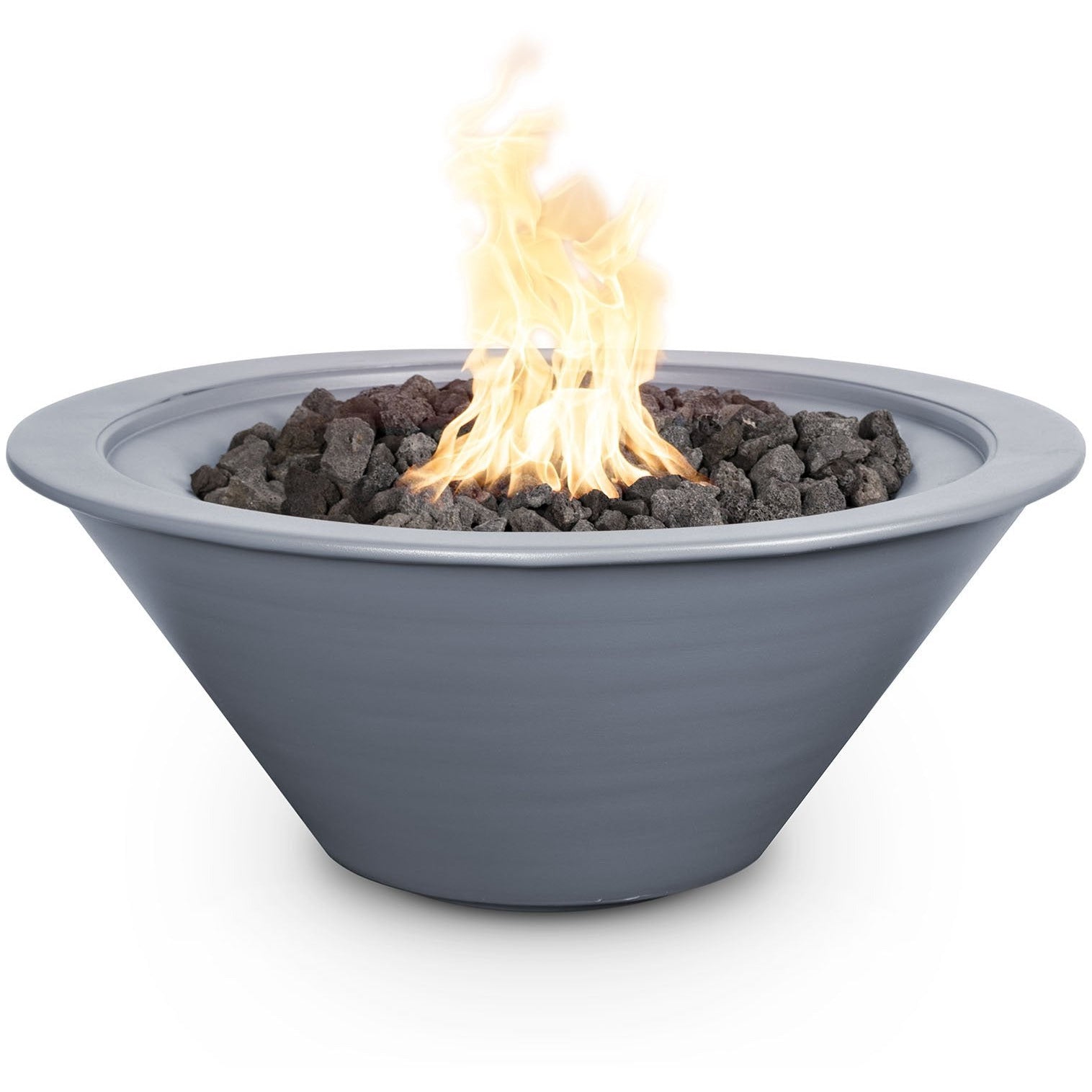 TOP Fires Cazo Round Fire Bowl in Powder Coated Steel by The Outdoor Plus - Majestic Fountains