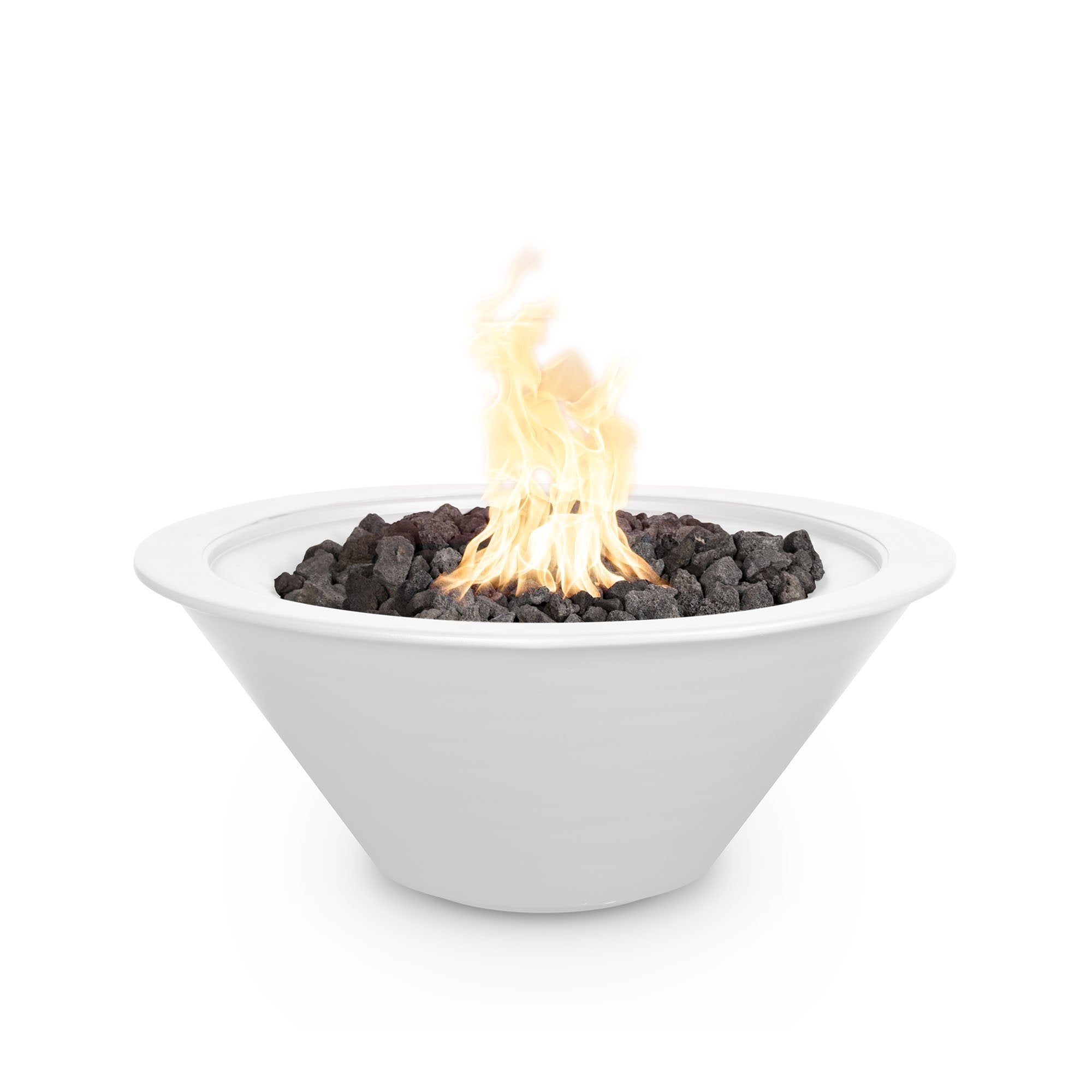 TOP Fires Cazo Round Fire Bowl in Powder Coated Steel by The Outdoor Plus - Majestic Fountains