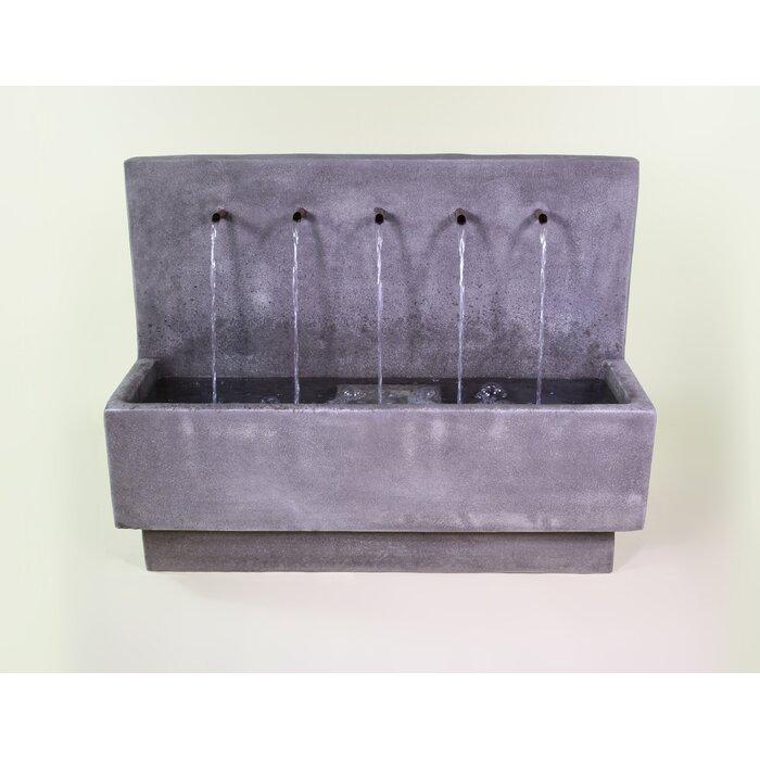 Concrete Penta Garden Wall Fountain - Majestic Fountains