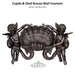 Cupids & Shell Bronze Wall Fountain - Majestic Fountains.