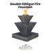 Double Oblique Fire Fountain - Majestic Fountains and More