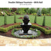 Double Oblique Fountain With Ball - Majestic Fountains and More