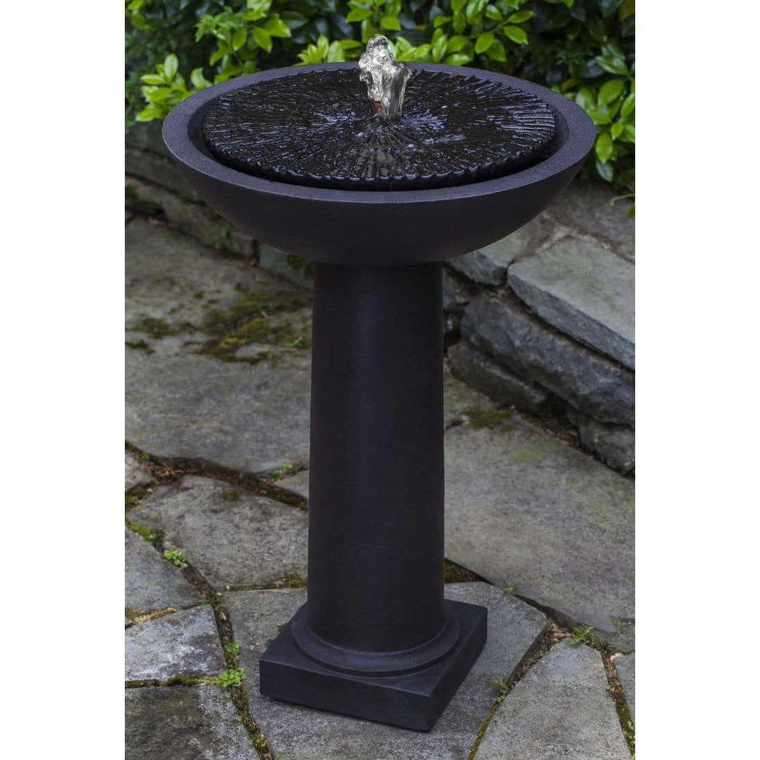 Equinox Birdbath Fountain  in Cast Stone by Campania International FT-247 - Majestic Fountains