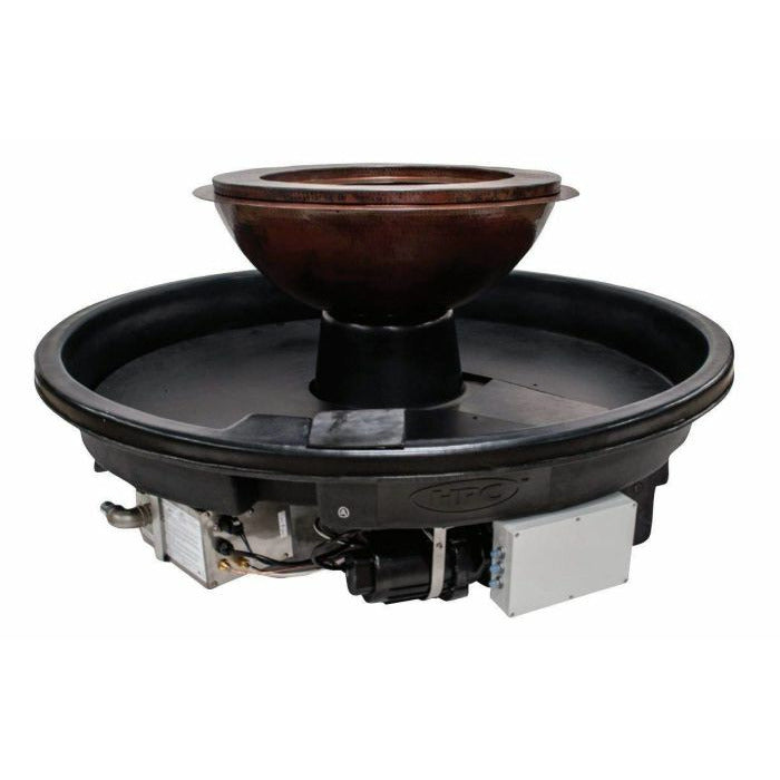 Evolution 360 Hammered Copper Fire And Water Bowl - Majestic Fountains And More