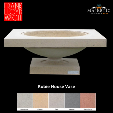 Frank Lloyd Wright - Robie House Vase Planter - Majestic Fountains