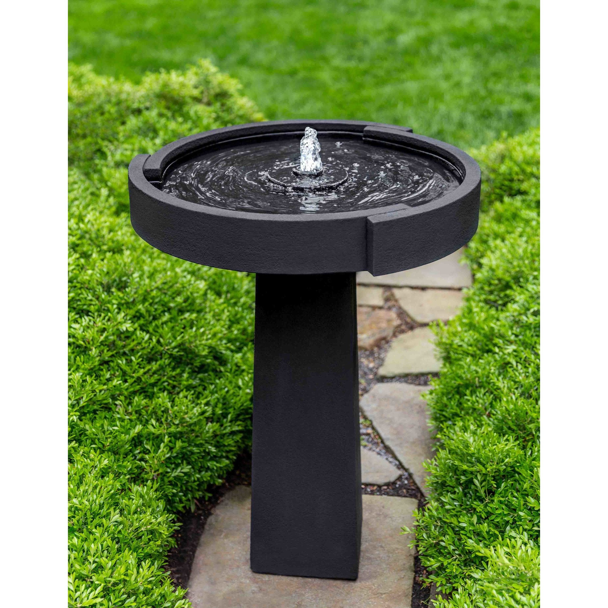 Concept Birdbath Fountain in Cast Stone by Campania International FT-336 - Majestic Fountains