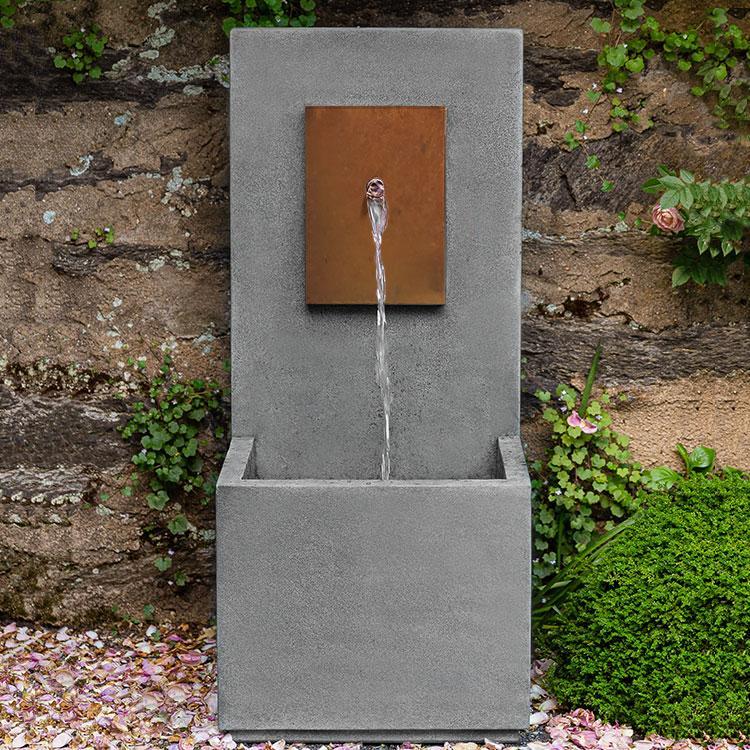 MC 4 Fountain - Corten Steel in Cast Stone by Campania International FT-339/CS - Majestic Fountains