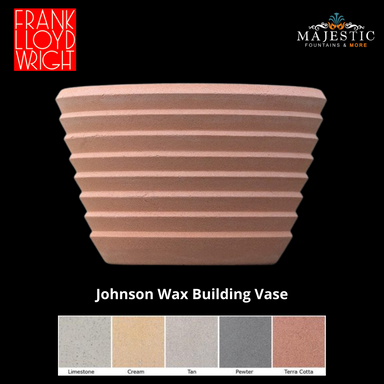 Frank Lloyd Wright - Johnson Wax Building Vase Planter - Majestic Fountains