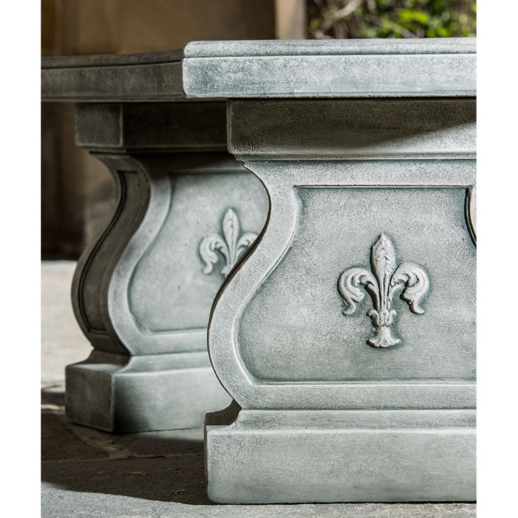 Fleur De Lys Curved Bench By Campania International - Majestic Fountains