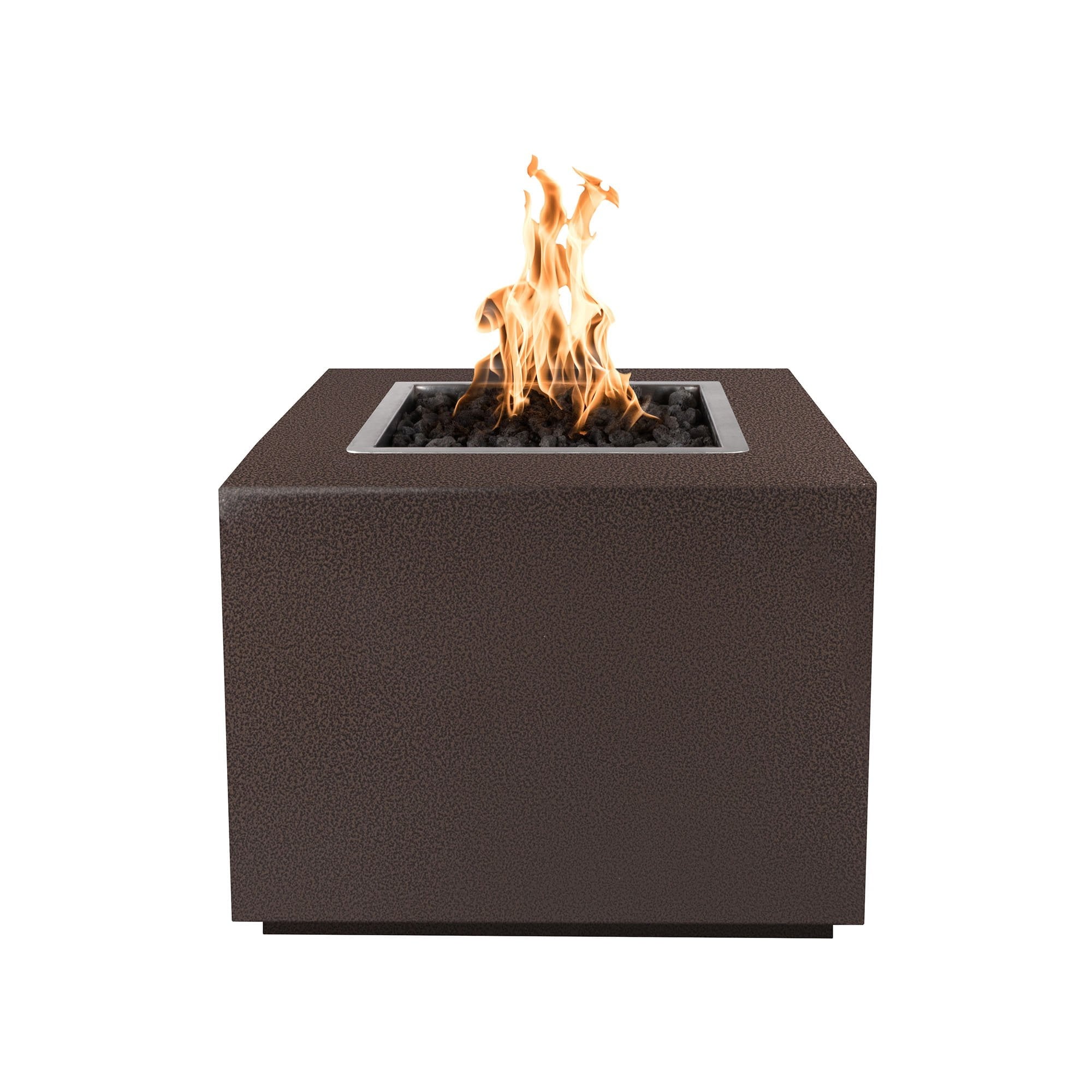 TOP Fires Forma Square Fire Pit in Powder Coated Steel by The Outdoor Plus - Majestic Fountains