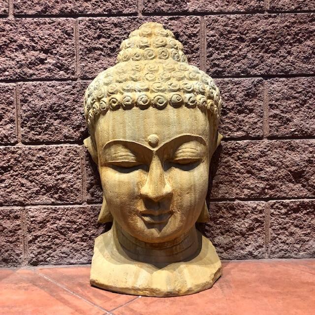 Meditating Buddha Head Statue - Small - Majestic Fountains