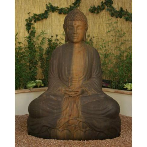 Large Sitting Buddha GFRC Statue - 6.5 Feet tall - Majestic Fountains