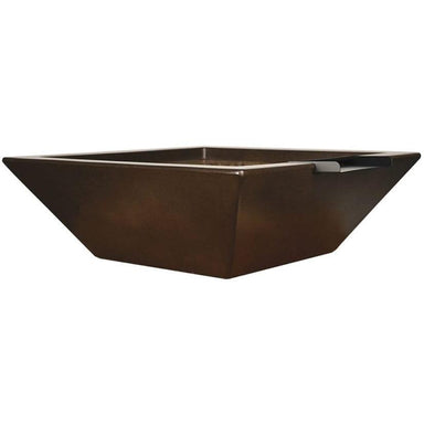 Geo Square Planter Water Bowl in GFRC Concrete - Majestic Fountains