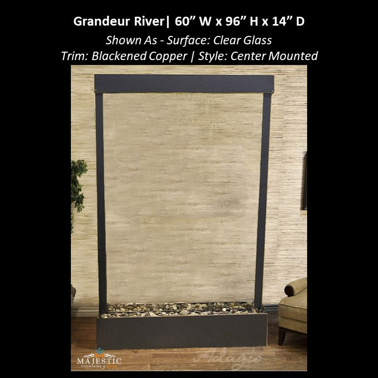 Adagio Grandeur River 8ft High - Center Mounted 96"H x 60" W - Indoor Floor Fountain - Majestic Fountains