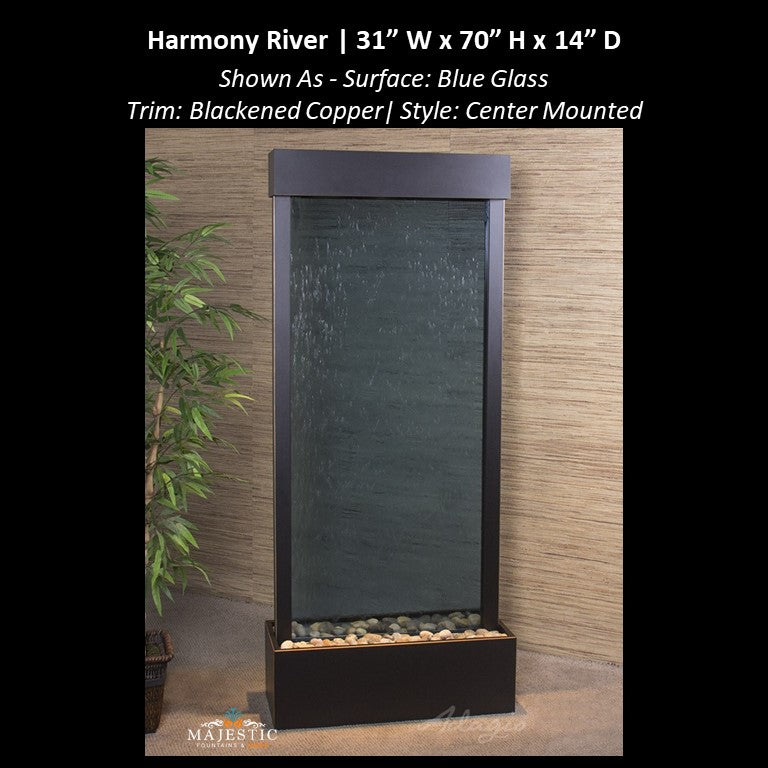 Adagio Harmony River - Center Mounted 70"H x 31"W - Indoor Floor Fountain - Majestic Fountains