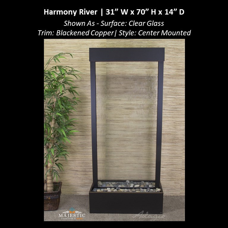 Adagio Harmony River - Center Mounted 70"H x 31"W - Indoor Floor Fountain - Majestic Fountains